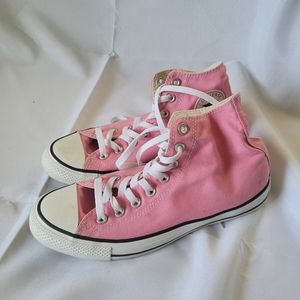 Converse Pink Allstars Hgh Tops Women's 10 Men's 8 Excellent Condition